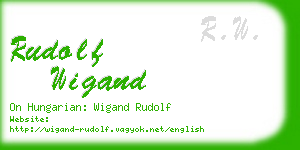 rudolf wigand business card